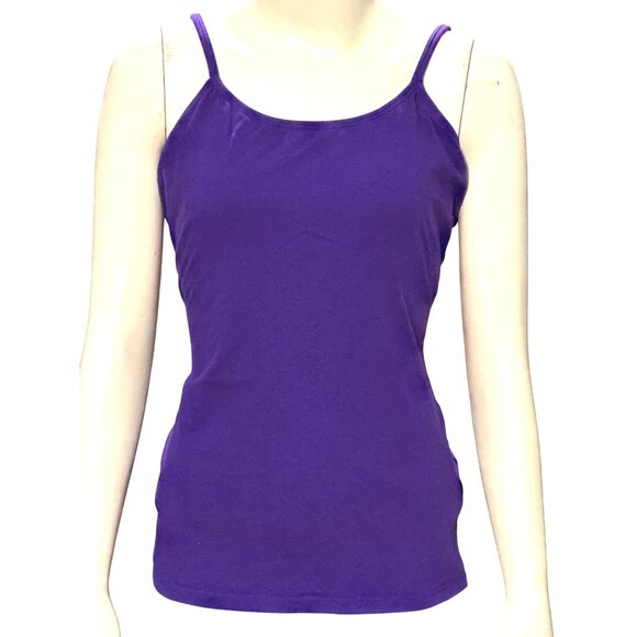 Classy City Chicks Tops - CCC Purple Adjustable Strap Camisole Built in Bra Size Medium